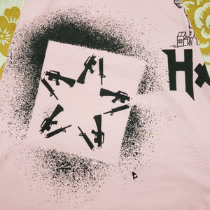 One of a Kind (Men's M) Making Music Happen Anti-Flag Star Pink T-Shirt