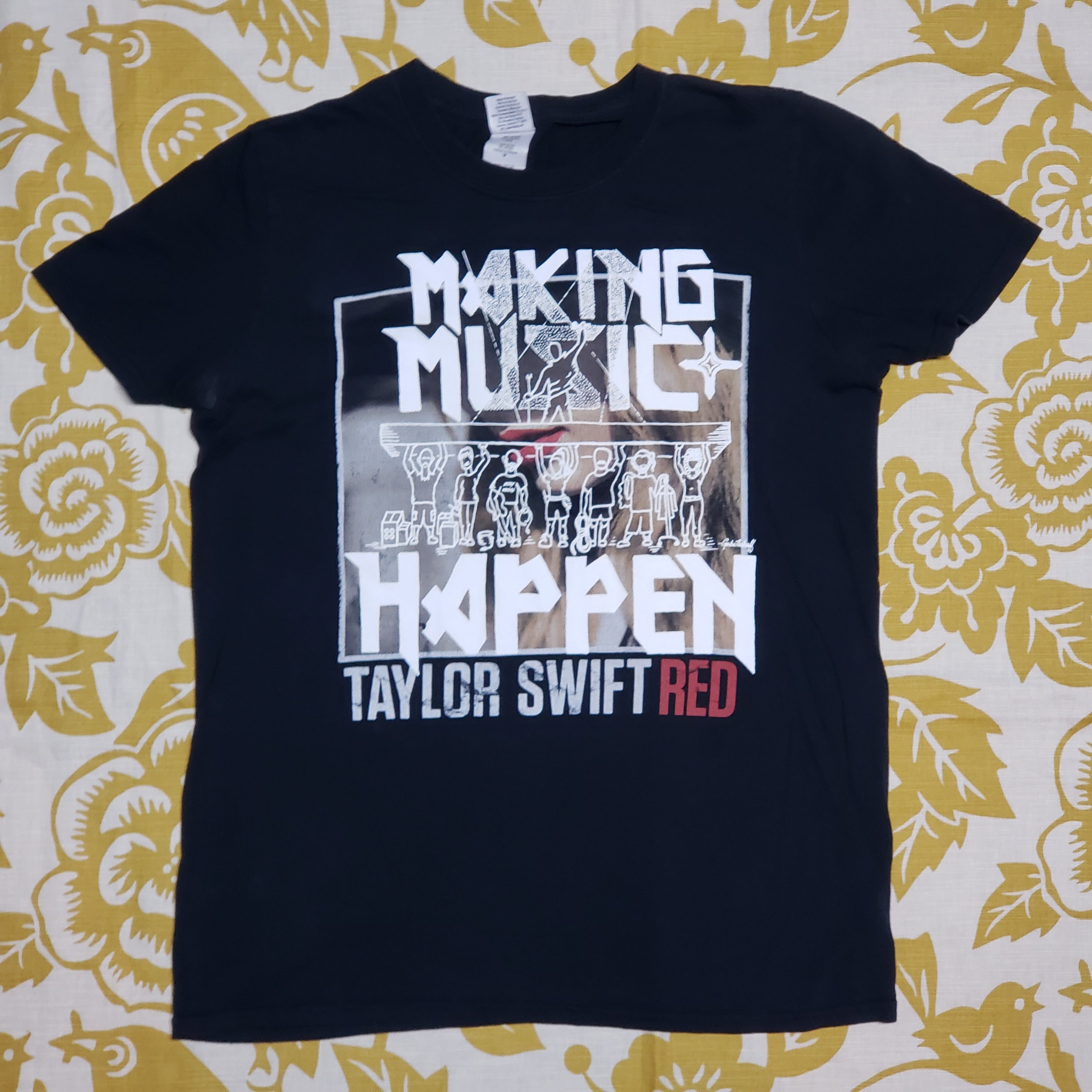 One of a Kind (Women's S) Making Music Happen Taylor Swift Red T-Shirt