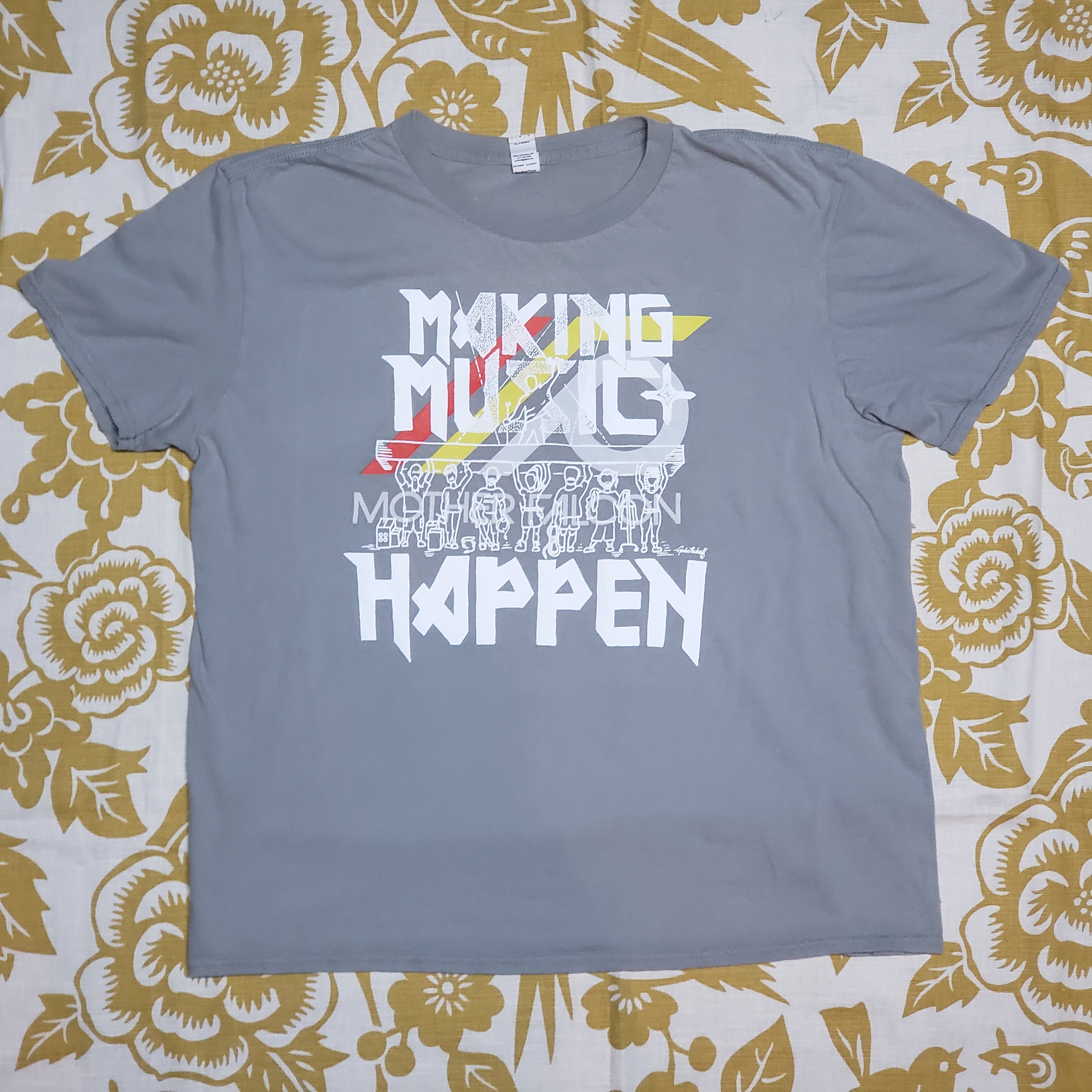 One of a Kind (Men's L) Making Music Happen Mother Falcon T-Shirt