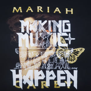 One of a Kind (Women's XL) Making Music Happen Mariah Carey Black T-Shirt