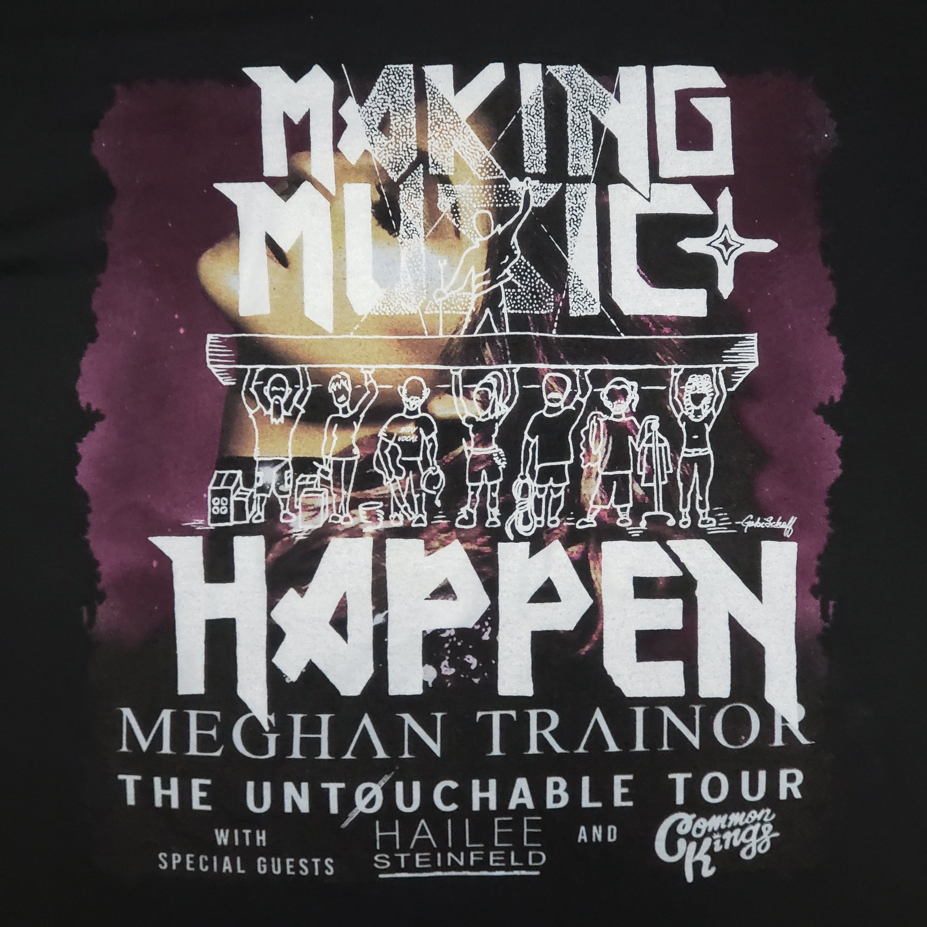 One of a Kind (Men's M) Megan Making Music Happen Meghan Trainor Black T-Shirt