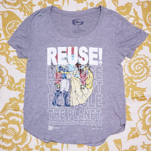 One of a Kind (Women's M) REUSE! Cartoon Disney Prince & Princess T-Shirt
