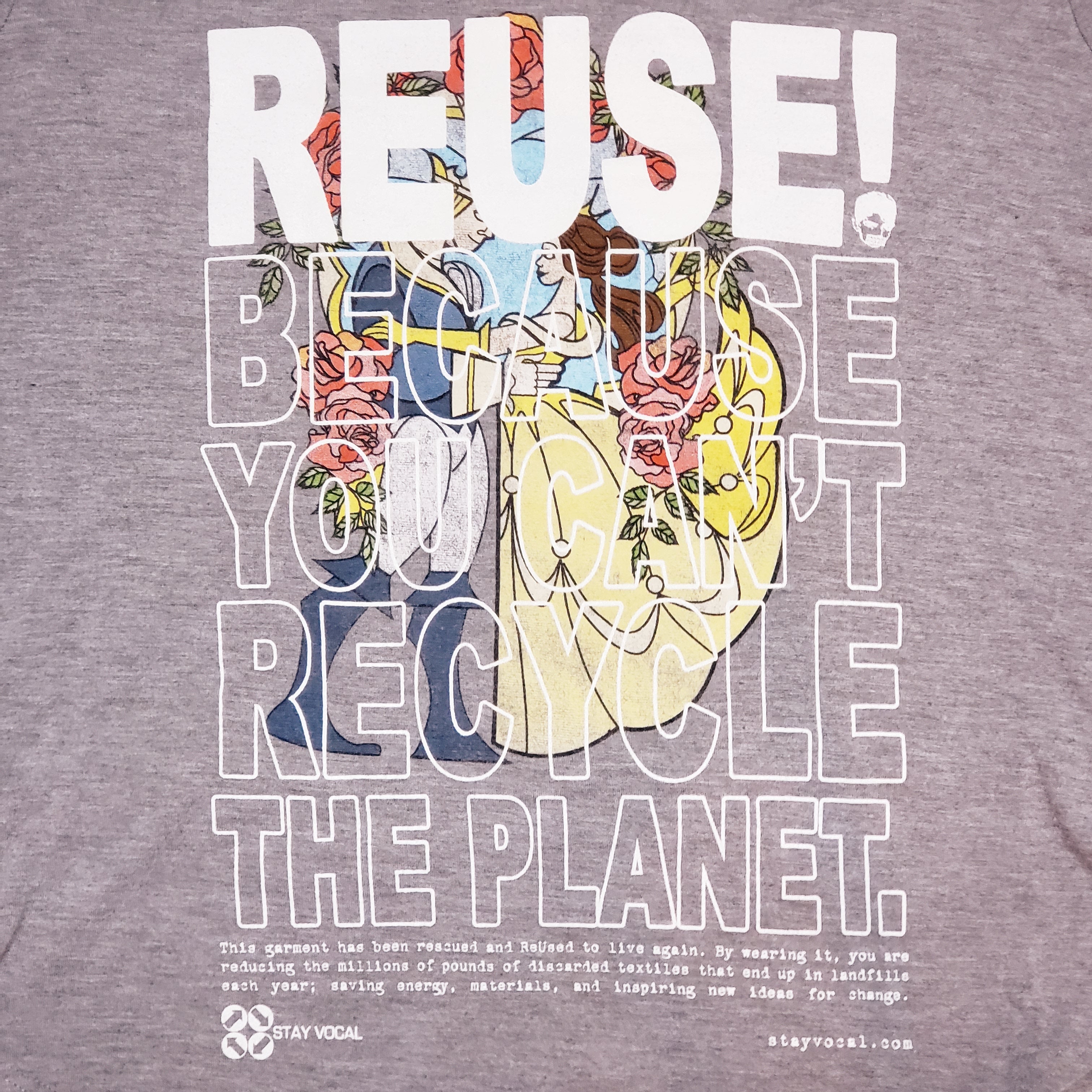 One of a Kind (Women's M) REUSE! Cartoon Disney Prince & Princess T-Shirt