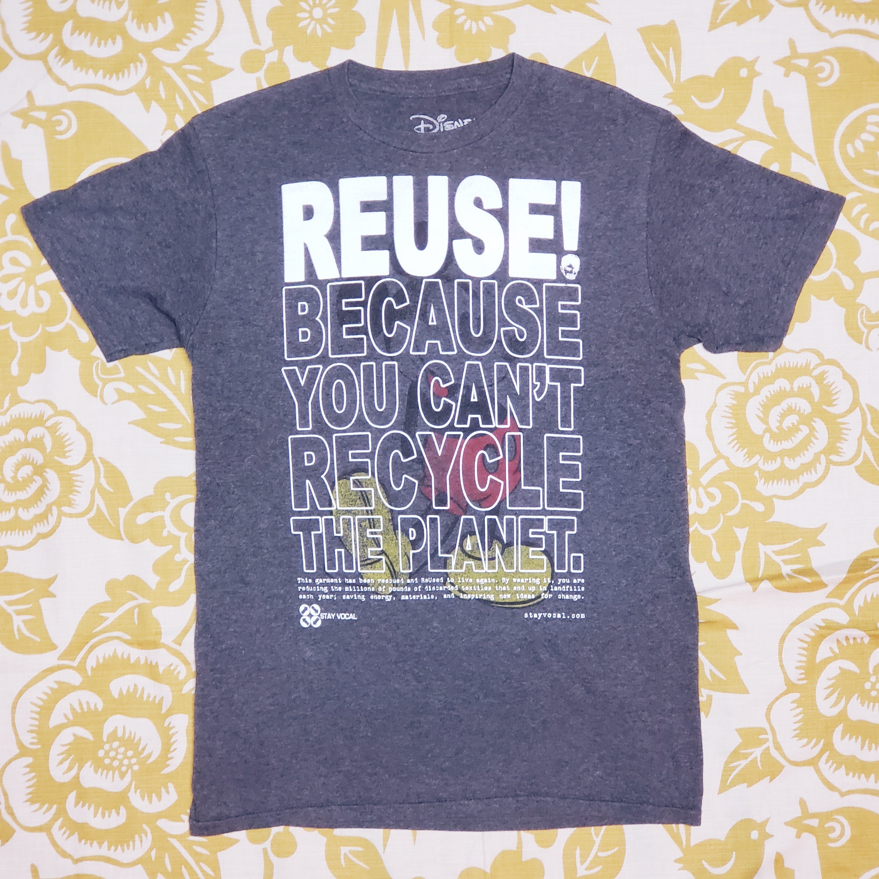 One of a Kind (Men's S) REUSE! Bashful Mickey Mouse T-Shirt