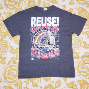 One of a Kind (Men's S) REUSE! Mr. Rogers Neighborhood Good Vibes T-Shirt