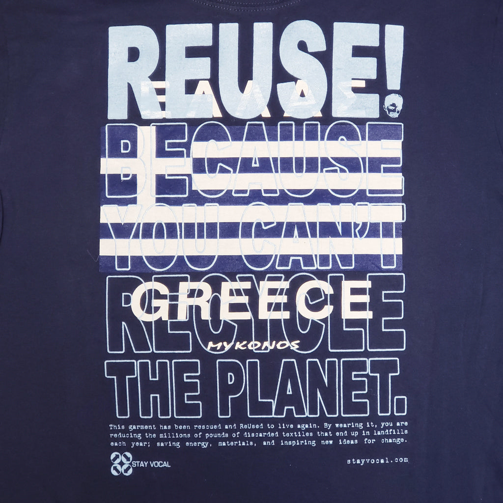 One of a Kind (Men's M) REUSE! Mykonos Greece T-Shirt