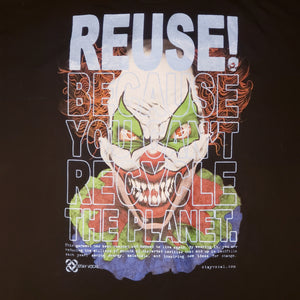 One of a Kind (Men's XL) REUSE! Creepy Balding Clown T-Shirt