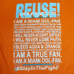 One of a Kind (Men's M) REUSE! Miami Dolphins Fan T-Shirt