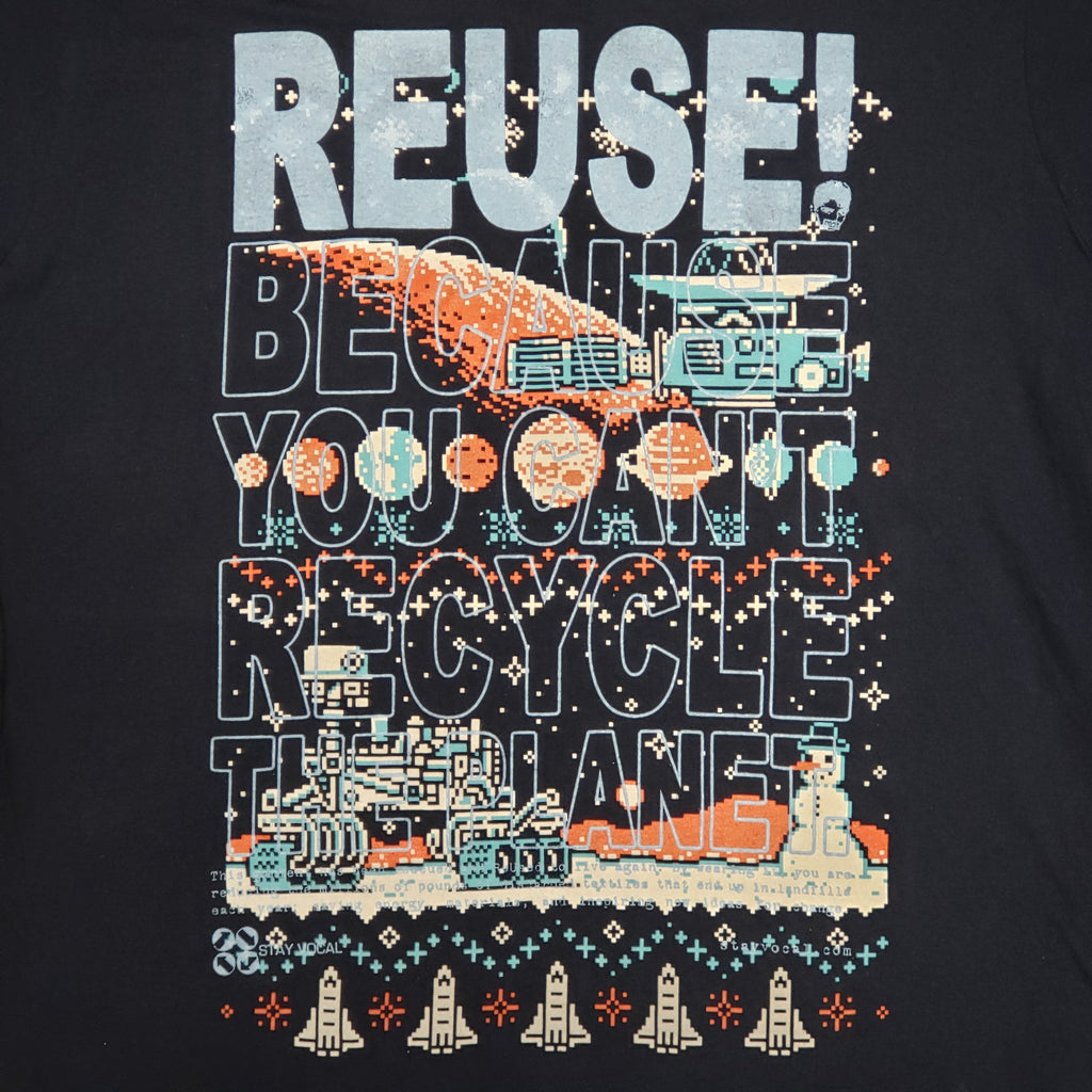 One of a Kind (Women's XXL) REUSE! Snowman In Space T-Shirt