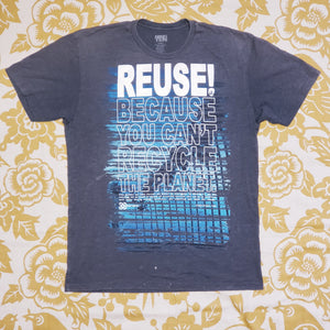 One of a Kind (Men's L) REUSE! Palm Trees and Ocean View T-Shirt