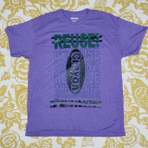 One of a Kind (Men's L) REUSE! Purple Crayon T-Shirt