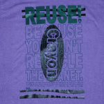 One of a Kind (Men's L) REUSE! Purple Crayon T-Shirt