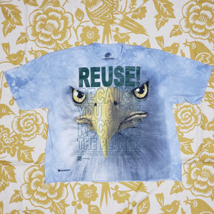 One of a Kind (Women's L) REUSE! Tie Dye Eagle Face T-Shirt