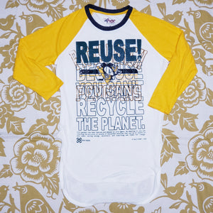 One of a Kind (Men's S) REUSE! Pittsburgh Penguins Baseball Tee