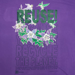 One of a Kind (Men's L) REUSE! Hummingbirds & Flowers T-Shirt