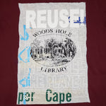 One of a Kind (Men's M) REUSE! Woods Hole Library 2 Patch T-Shirt
