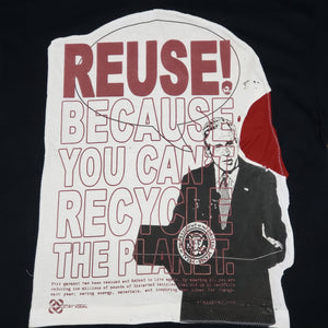 One of a Kind (Men's L) REUSE! President George W Bush Podium Patch T-Shirt