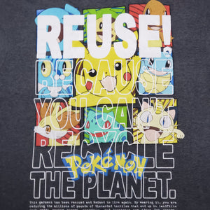 One of a Kind (Kid's M) REUSE! Pokémon Square Faces T-Shirt