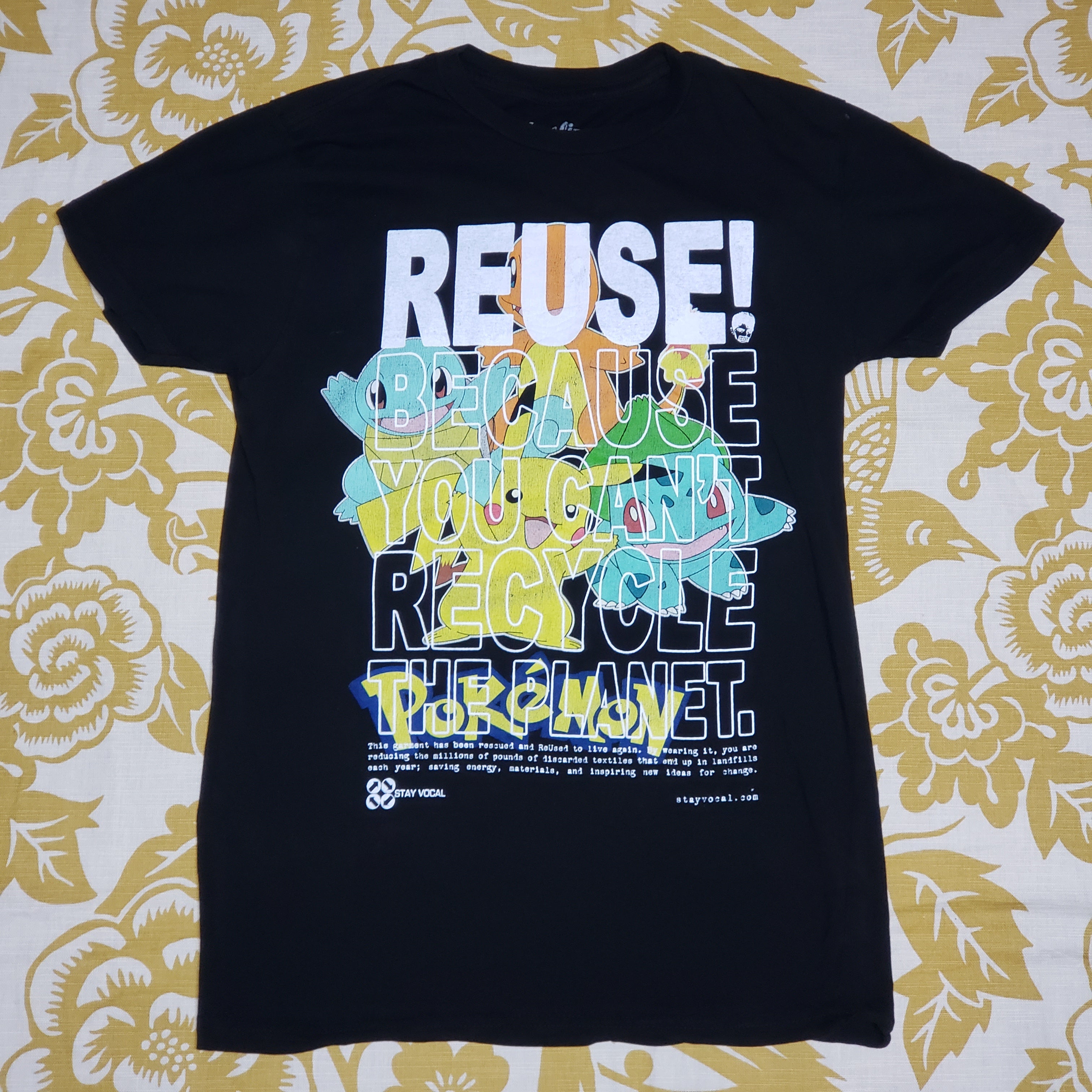 One of a Kind (Men's S) REUSE! Pokémon Cheering T-Shirt