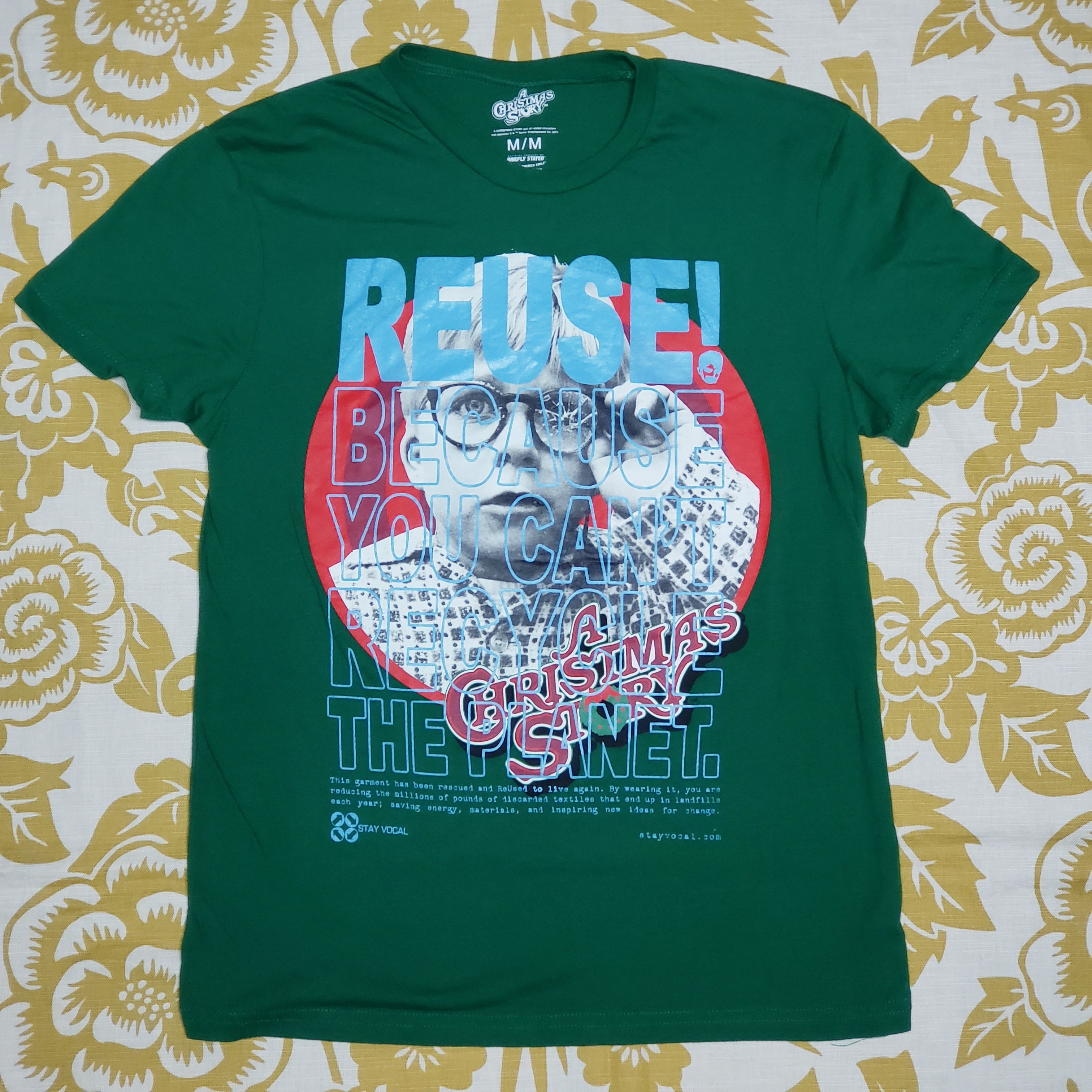 One of a Kind (Men's M) REUSE! A Christmas Story Ralphie T-Shirt