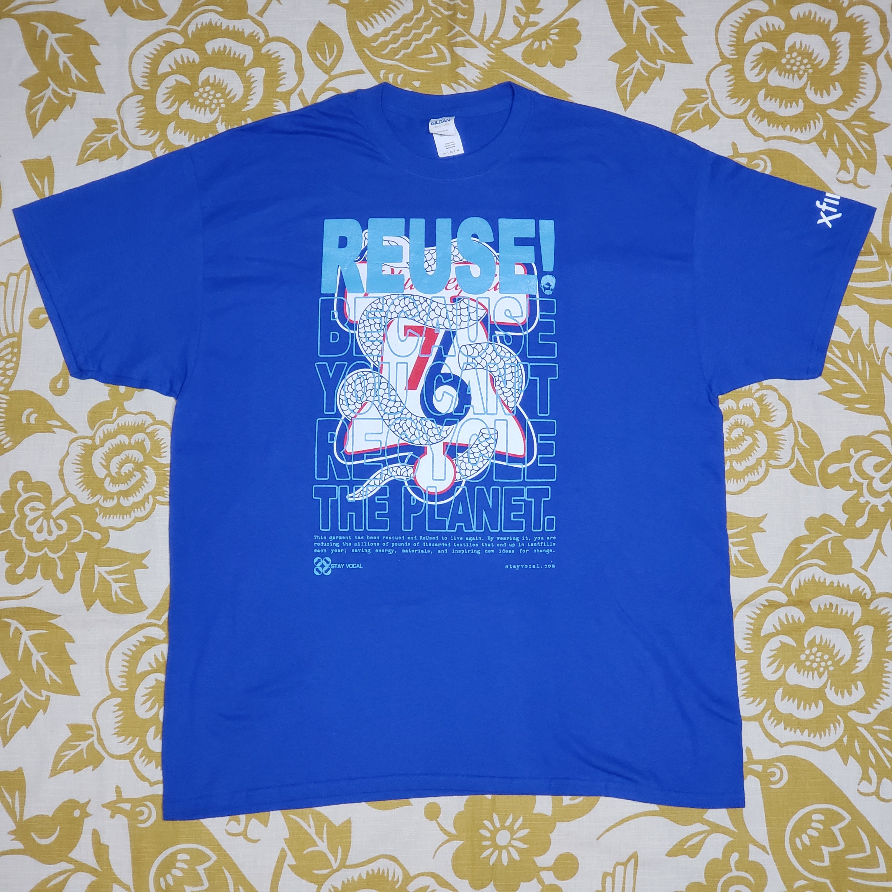 One of a Kind (Men's XL) REUSE! Philadelphia 76ers Logo T-Shirt