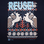 One of a Kind (Men's XL) REUSE! Reindeer Sweater T-Shirt
