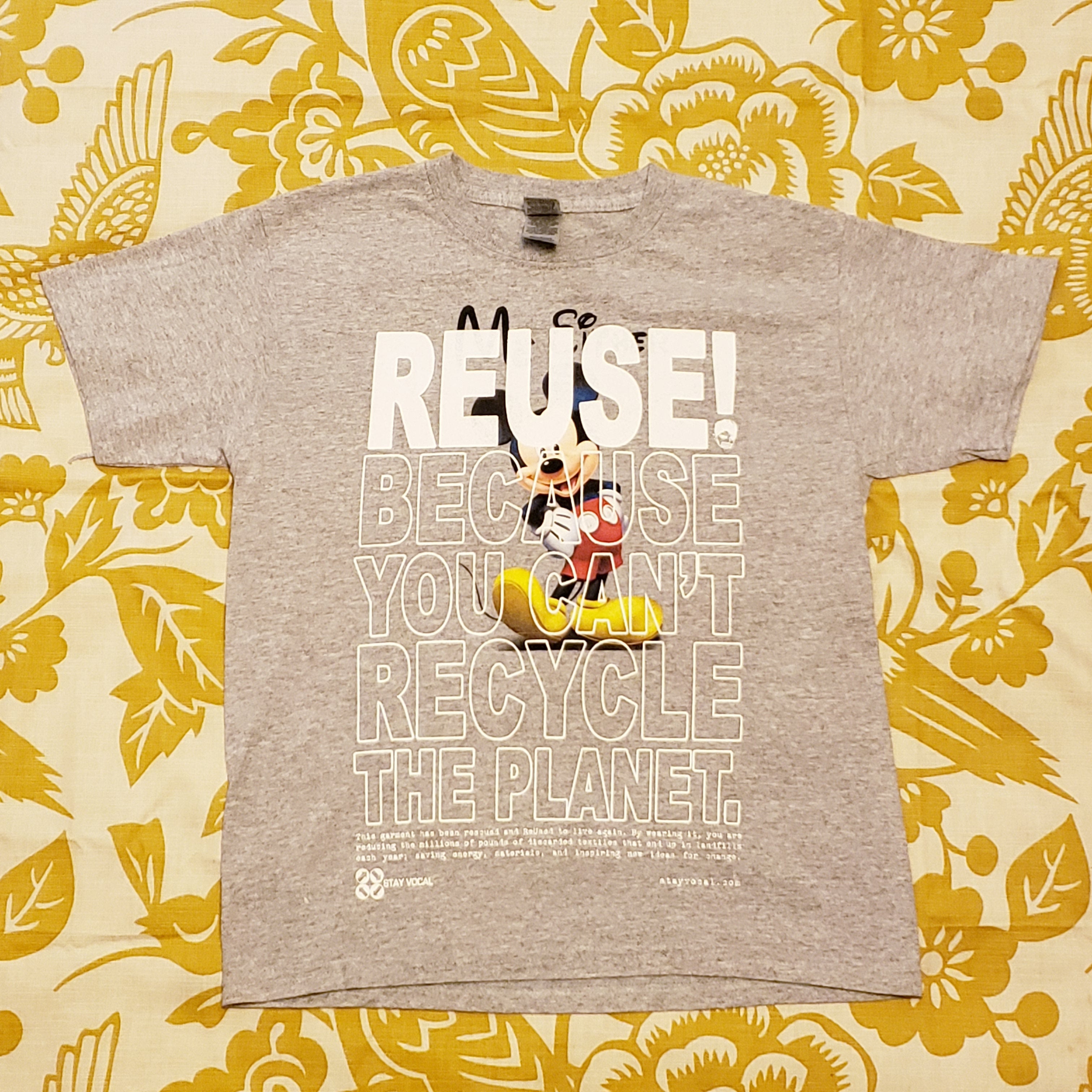 One of a Kind (Kid's M) REUSE! Mickey Mouse Me Either T-Shirt