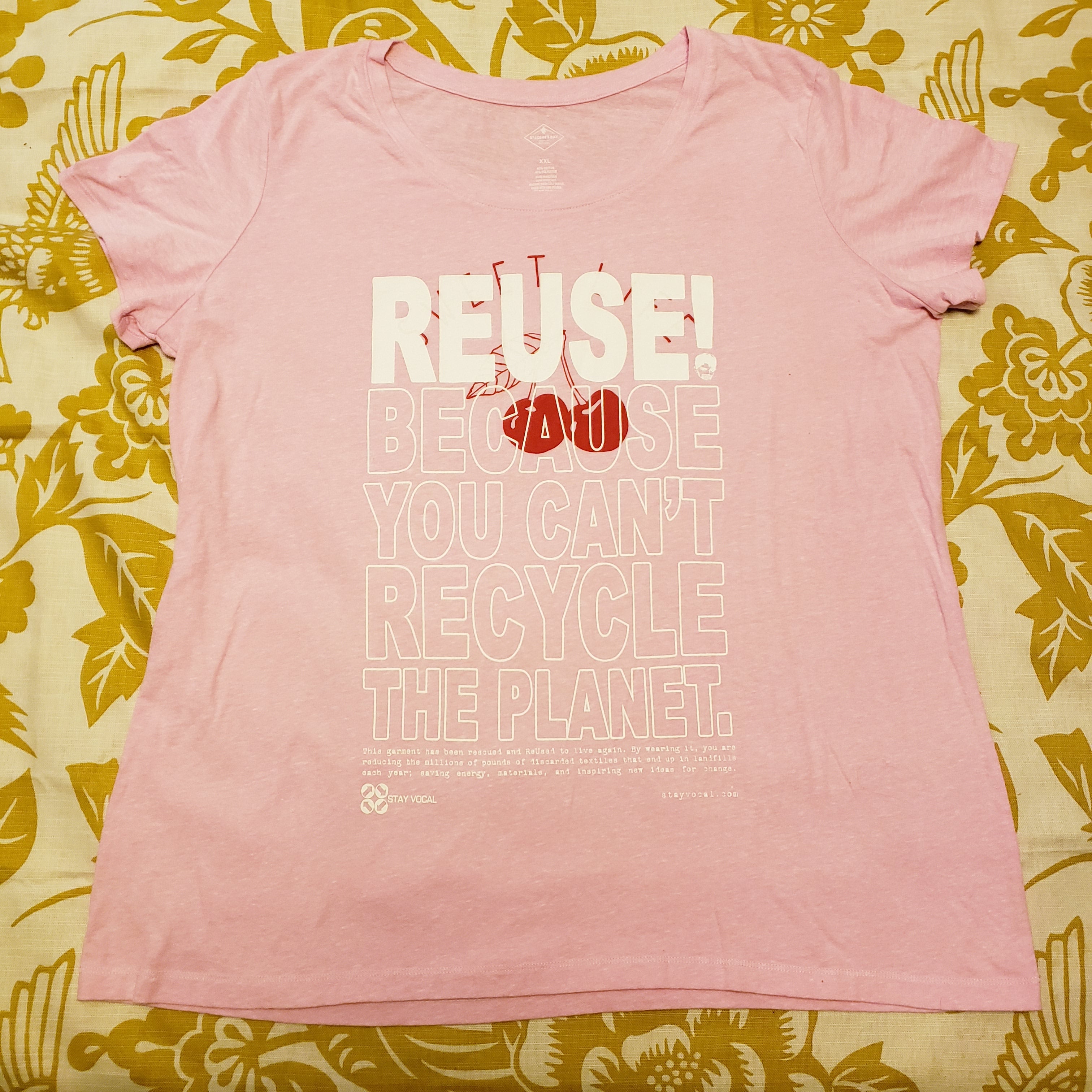 One of a Kind (Women's XXL) REUSE! Cherries T-Shirt