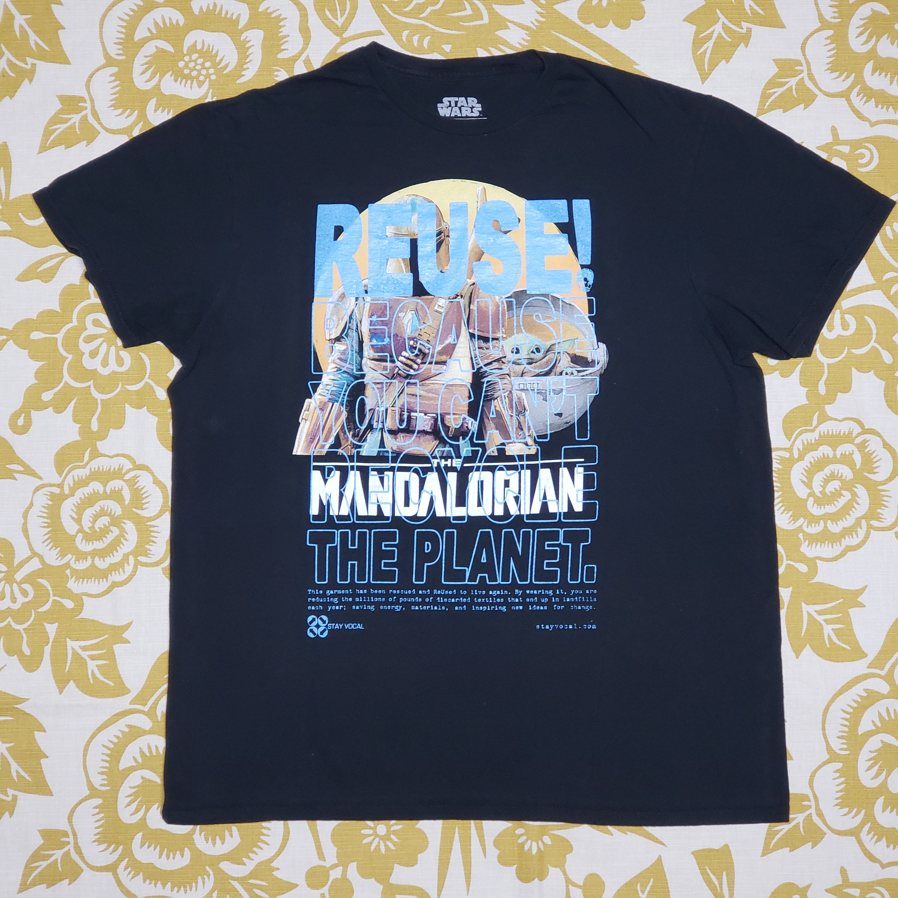 One of a Kind (Men's L) REUSE! Star Wars Mandalorian T-Shirt