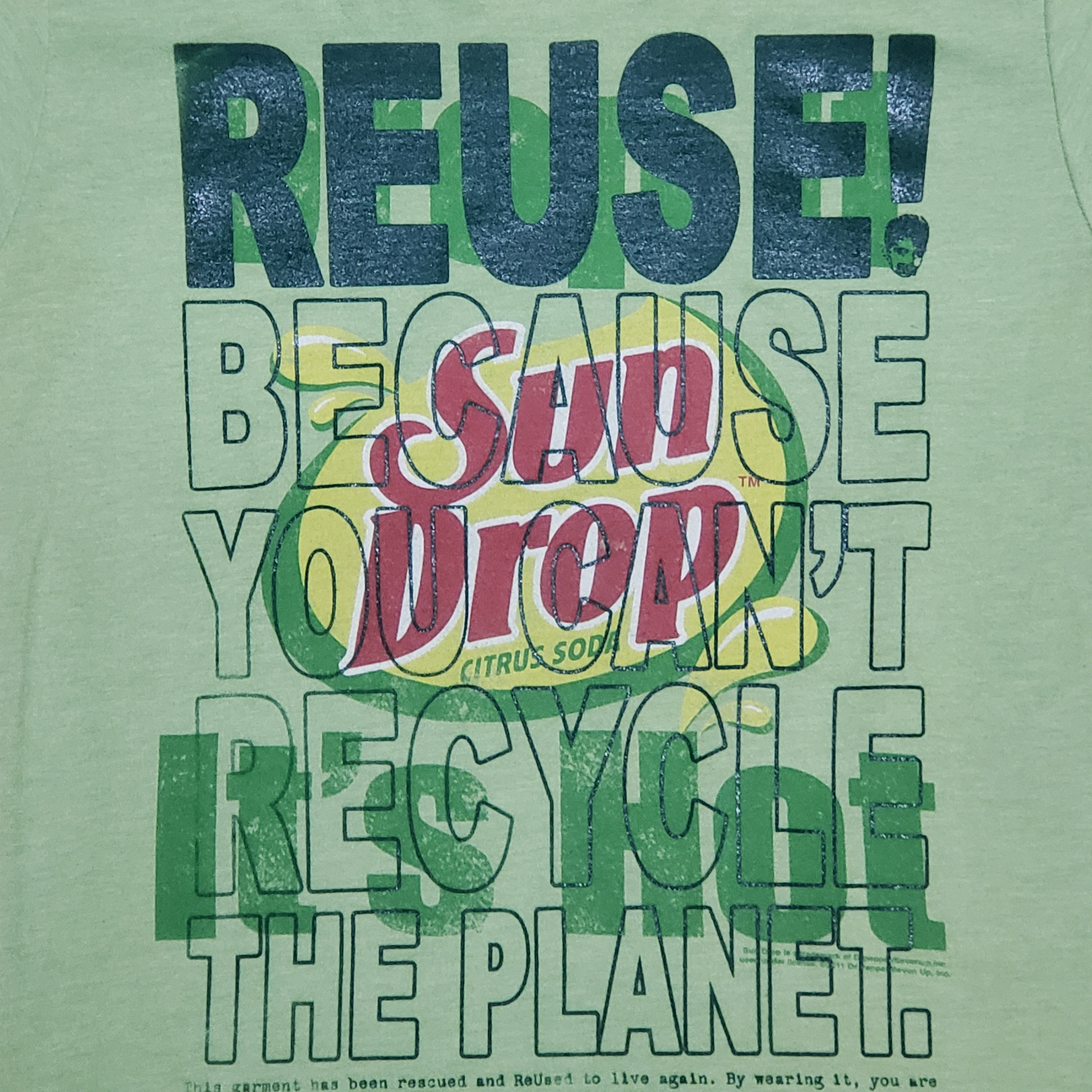 One of a Kind (Women's L) REUSE! Sun Drop T-Shirt