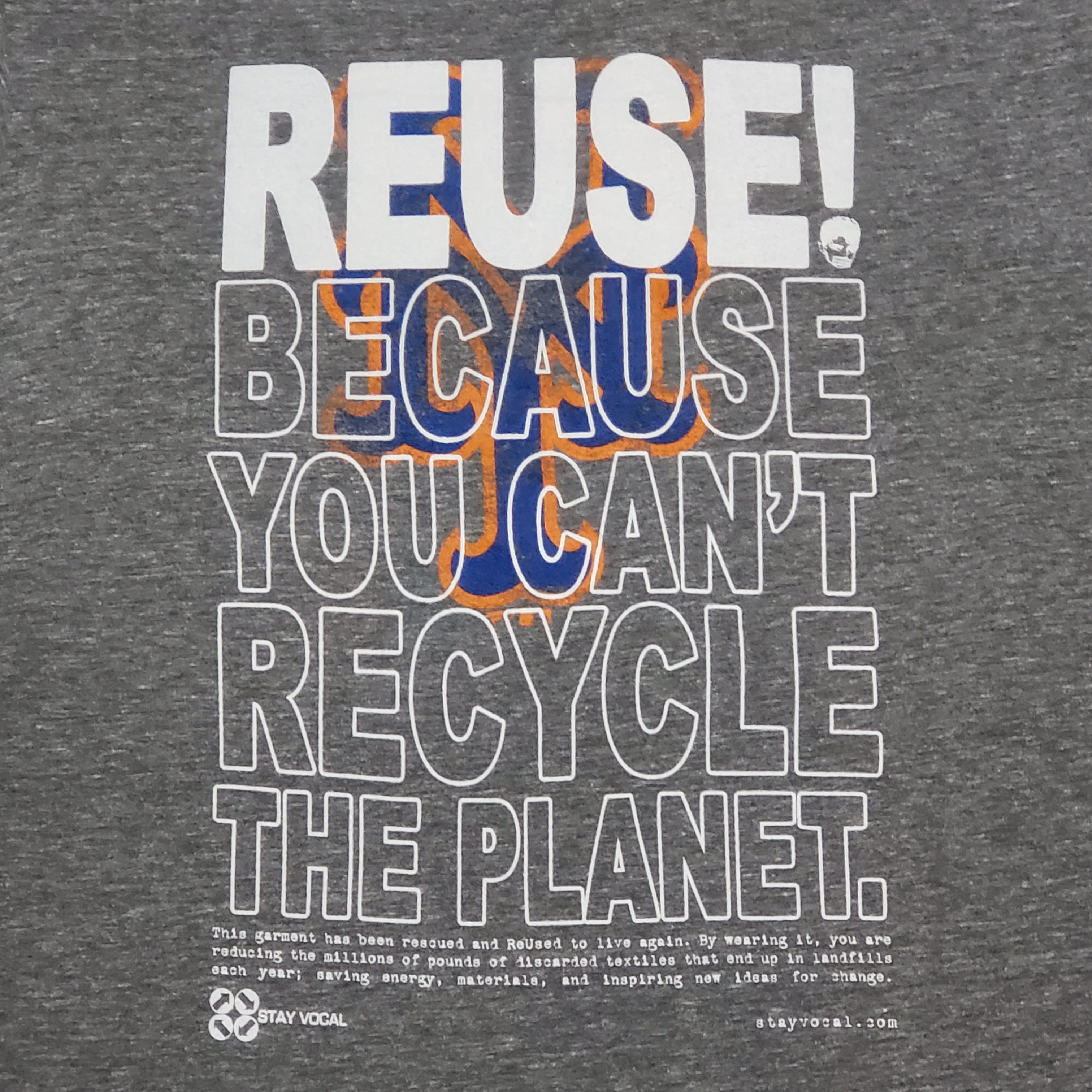 One of a Kind (Men's L) REUSE! NY Mets Logo T-Shirt