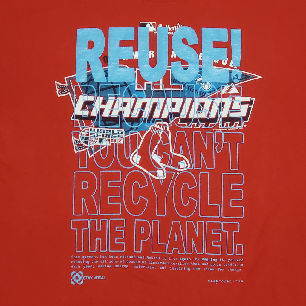 One of a Kind (Men's XL) Boston Red Sox Baseball REUSE! Champions 2007 T-Shirt