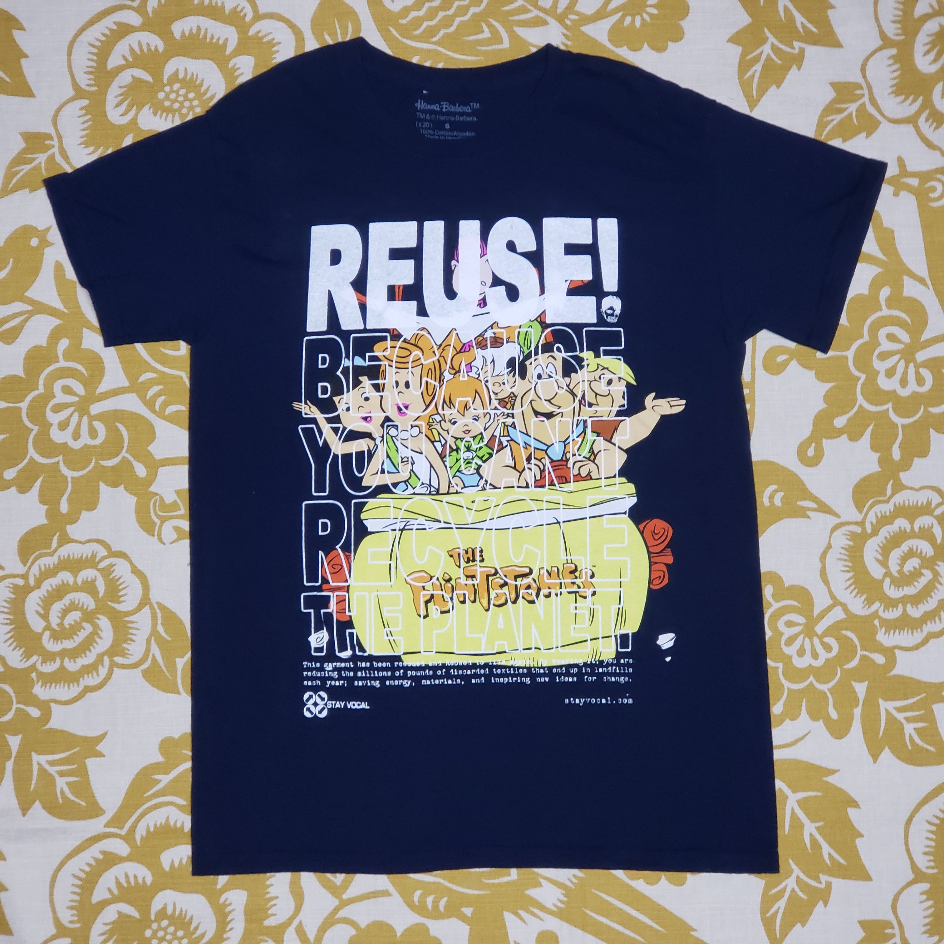 One of a Kind (Men's S) REUSE! The Flintstones T-Shirt
