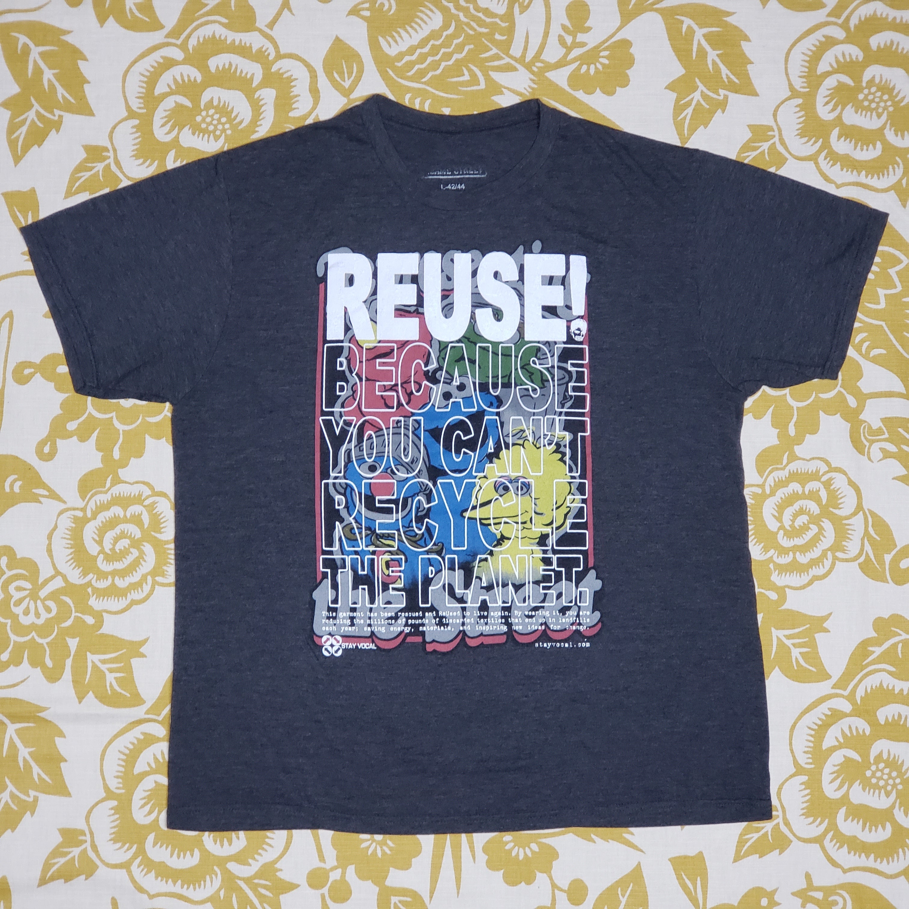 One of a Kind (Men's L) REUSE! Representin' Sesame Street T-Shirt