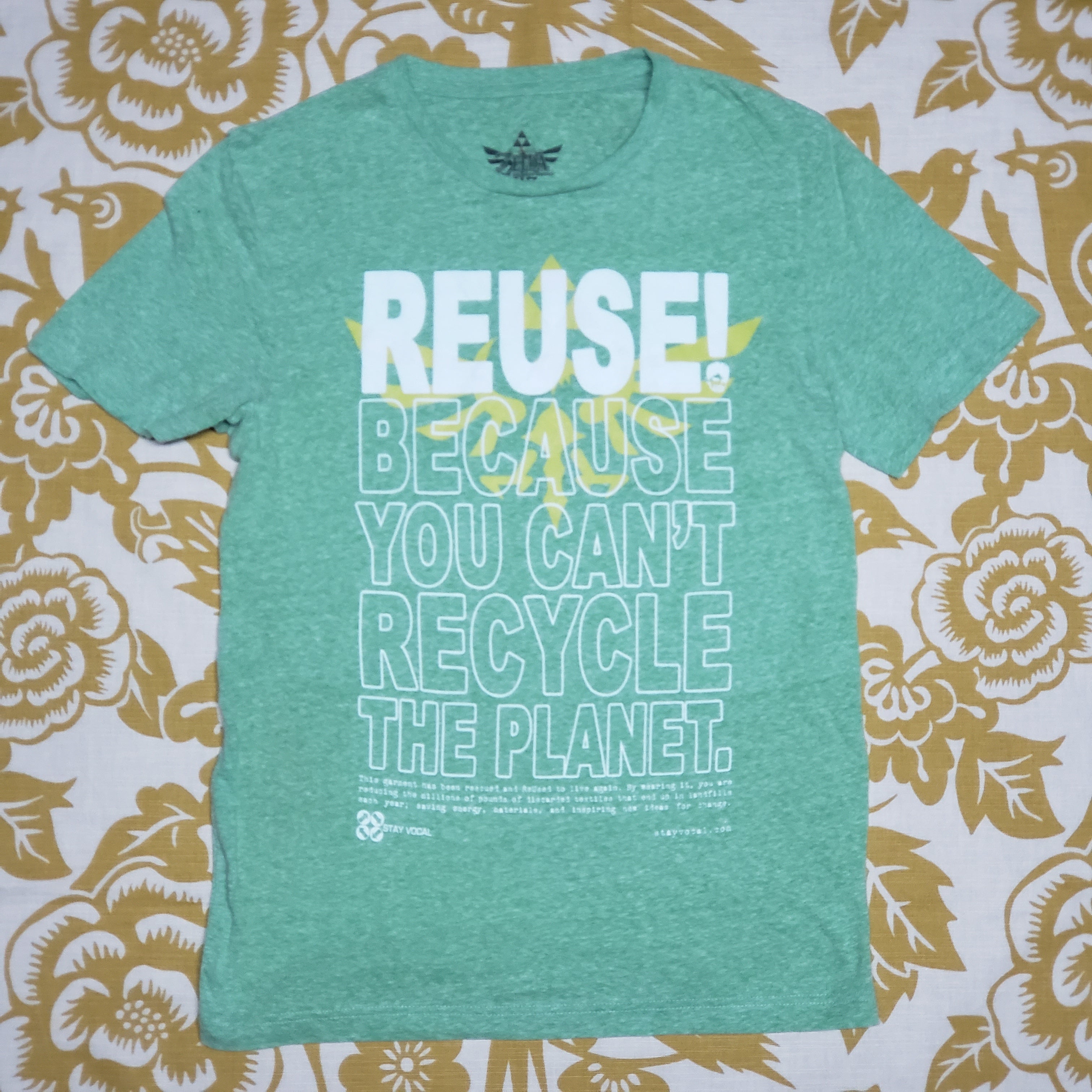 One of a Kind (Men's S) Legend of REUSE! Legend of Zelda Bird T-Shirt
