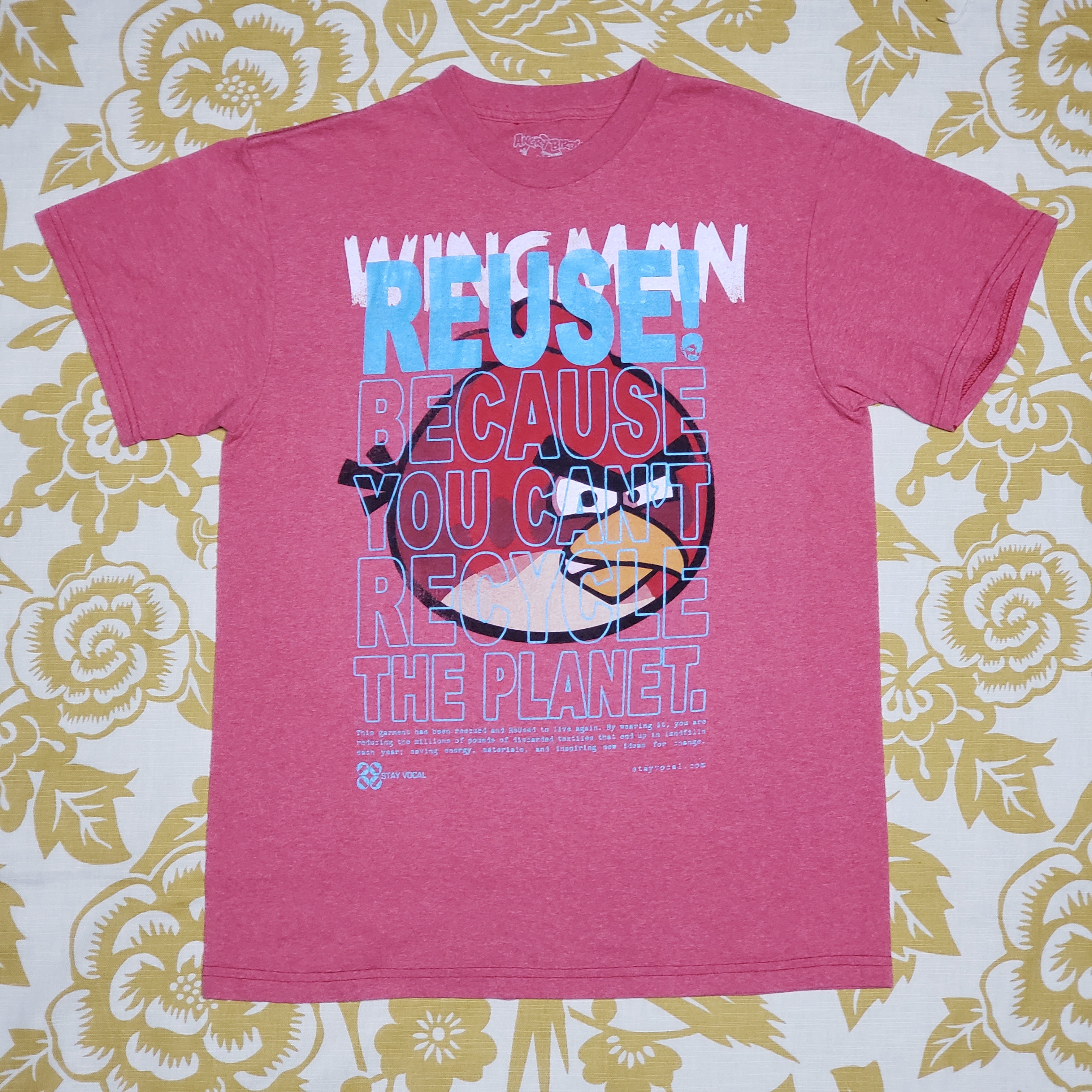 One of a Kind (Men's M) REUSE! Angry Birds Wingman T-Shirt