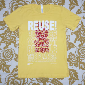 One of a Kind (Men's S) REUSE! Totem Face Burger T-Shirt
