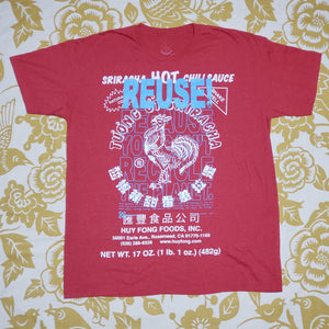 One of a Kind (Men's XL) REUSE! Sriracha Sauce T-Shirt