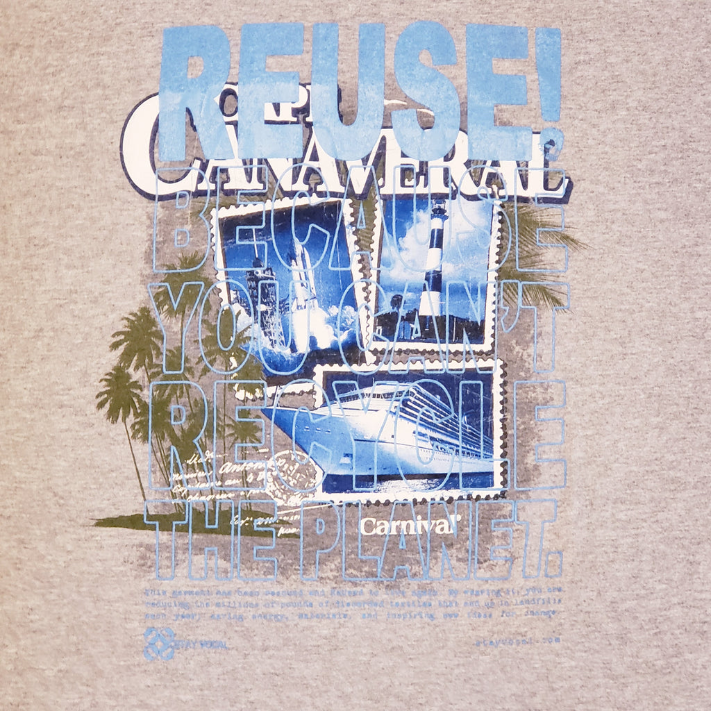 One of a Kind (Men's XL) REUSE! Carnival Cape Canaveral Stamps T-Shirt