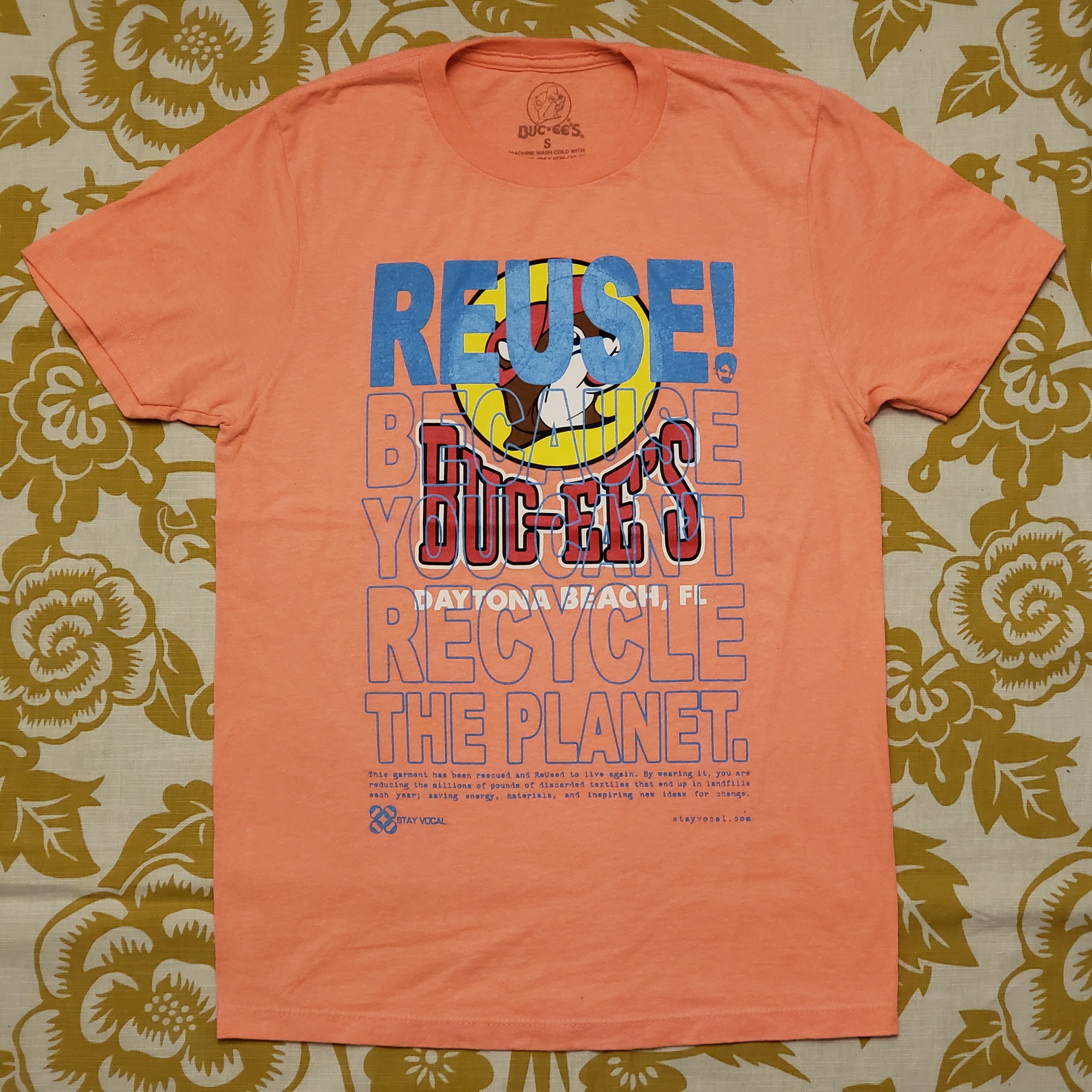 One of a Kind (Men's S) REUSE! Buc-ee's Daytona Beach Beaver T-Shirt