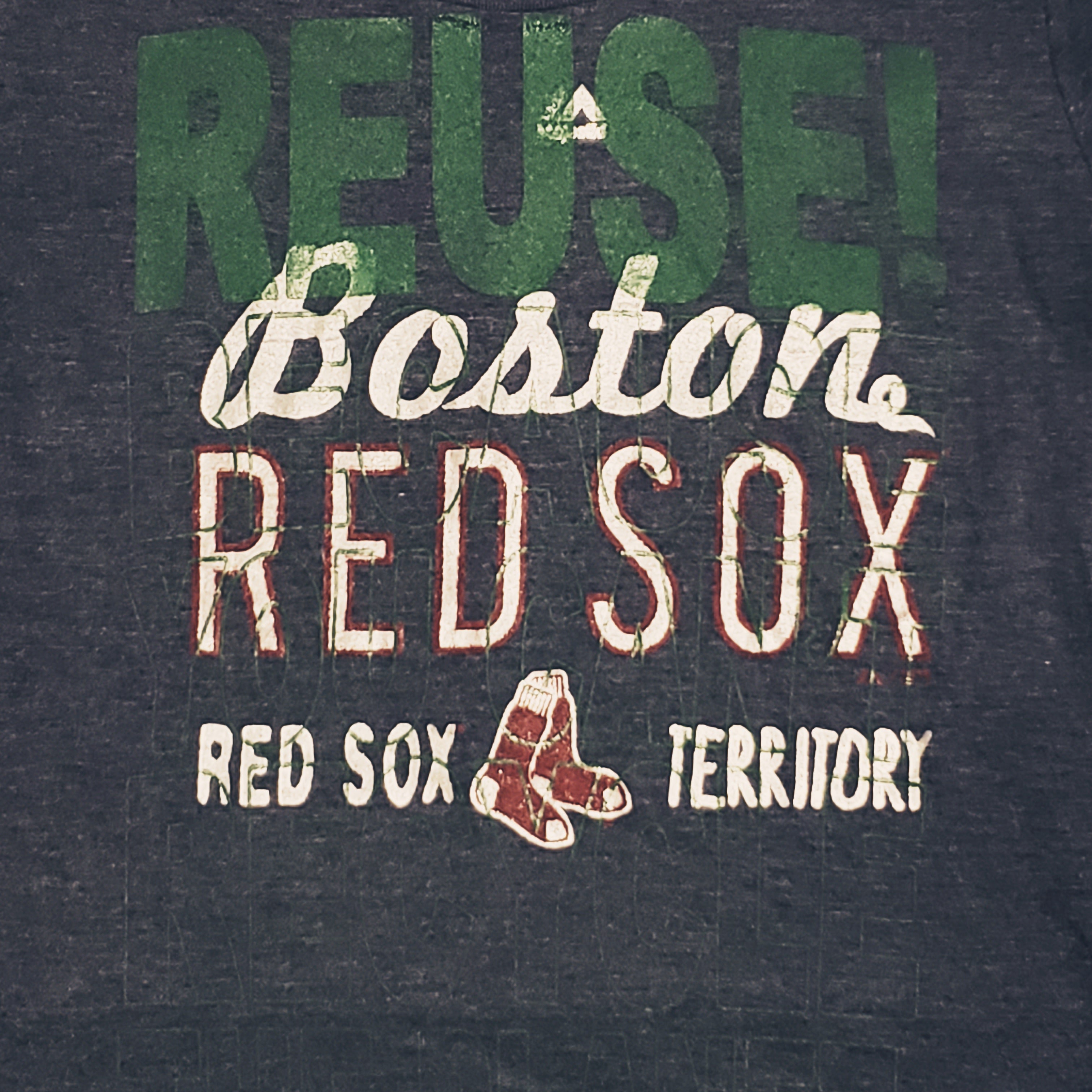 One of a Kind (Women's S) REUSE! Boston Red Sox Baseball Territory T-Shirt