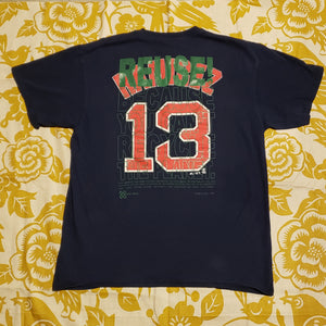 One of a Kind (Men's L) REUSE! Boston Red Sox Baseball #13 T-Shirt