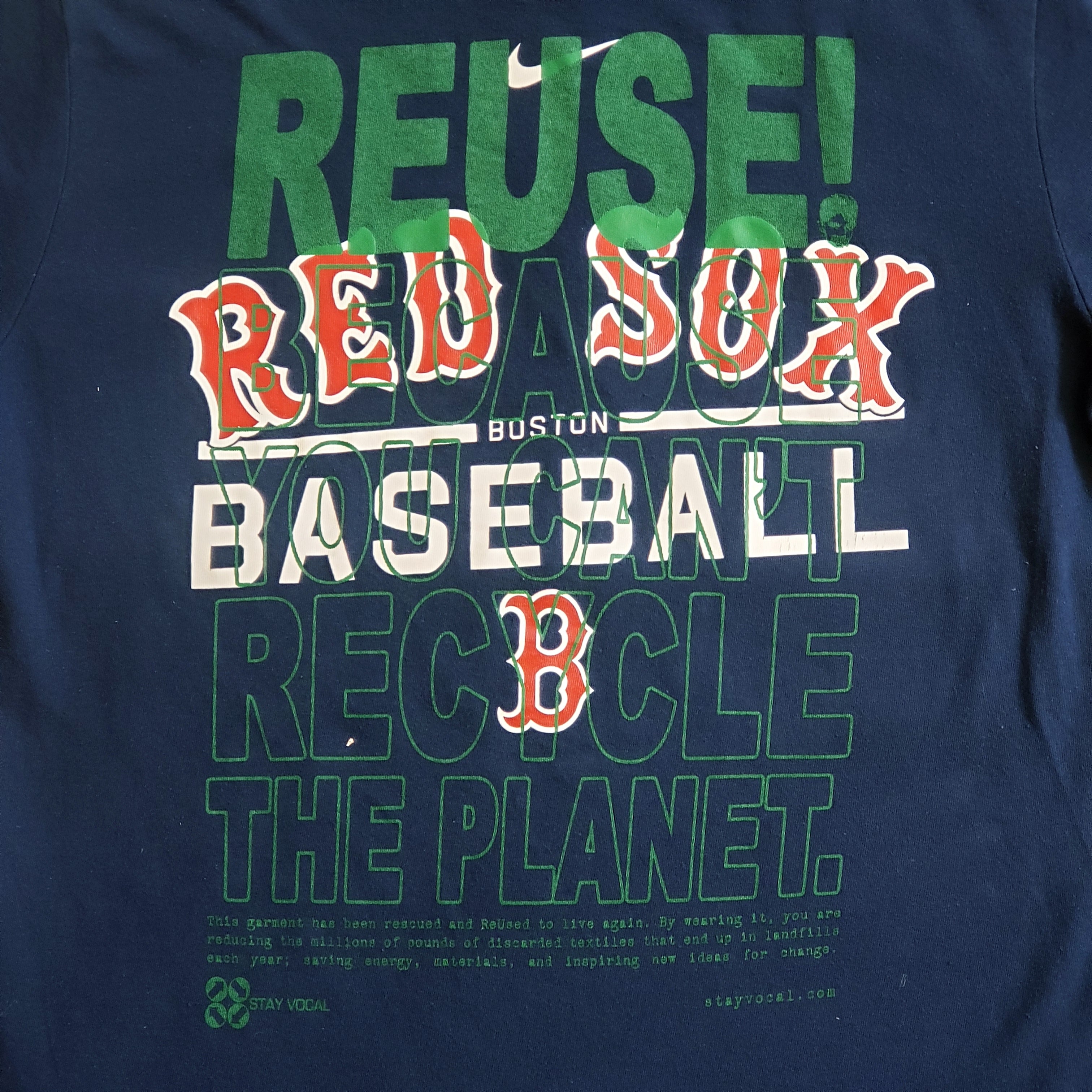 One of a Kind (Men's L) REUSE! Boston Red Sox Baseball T-Shirt