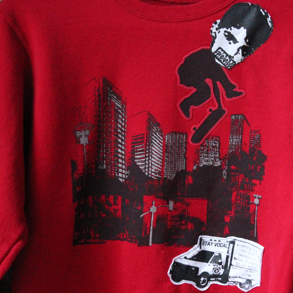 One of a Kind (Kids L/XL, 14/16) Fingerflip City Crew Neck Sweatshirt