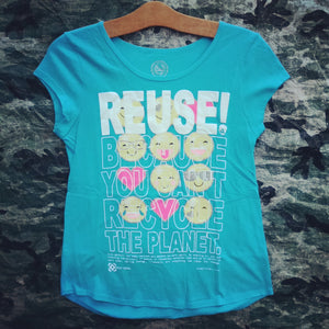 One of a Kind (Women's M) REUSE! Love Emojis T-Shirt