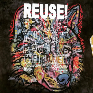 One of a Kind (Men's L) REUSE! Colorful Wolf T-Shirt