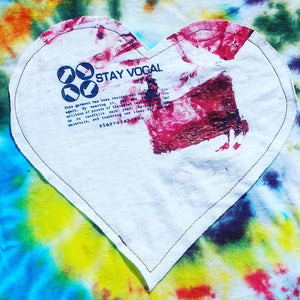 One of a Kind (Youth L) Heart Patch Tie Dye Smudge T-Shirt