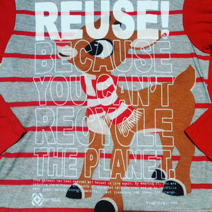 One of a Kind (Kid's L) REUSE! Rudolph The Red Nose Reindeer Long Sleeve T-Shirt
