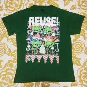 One of a Kind (Men's M) REUSE! Teenage Mutant Ninja Turtles Christmas T-Shirt