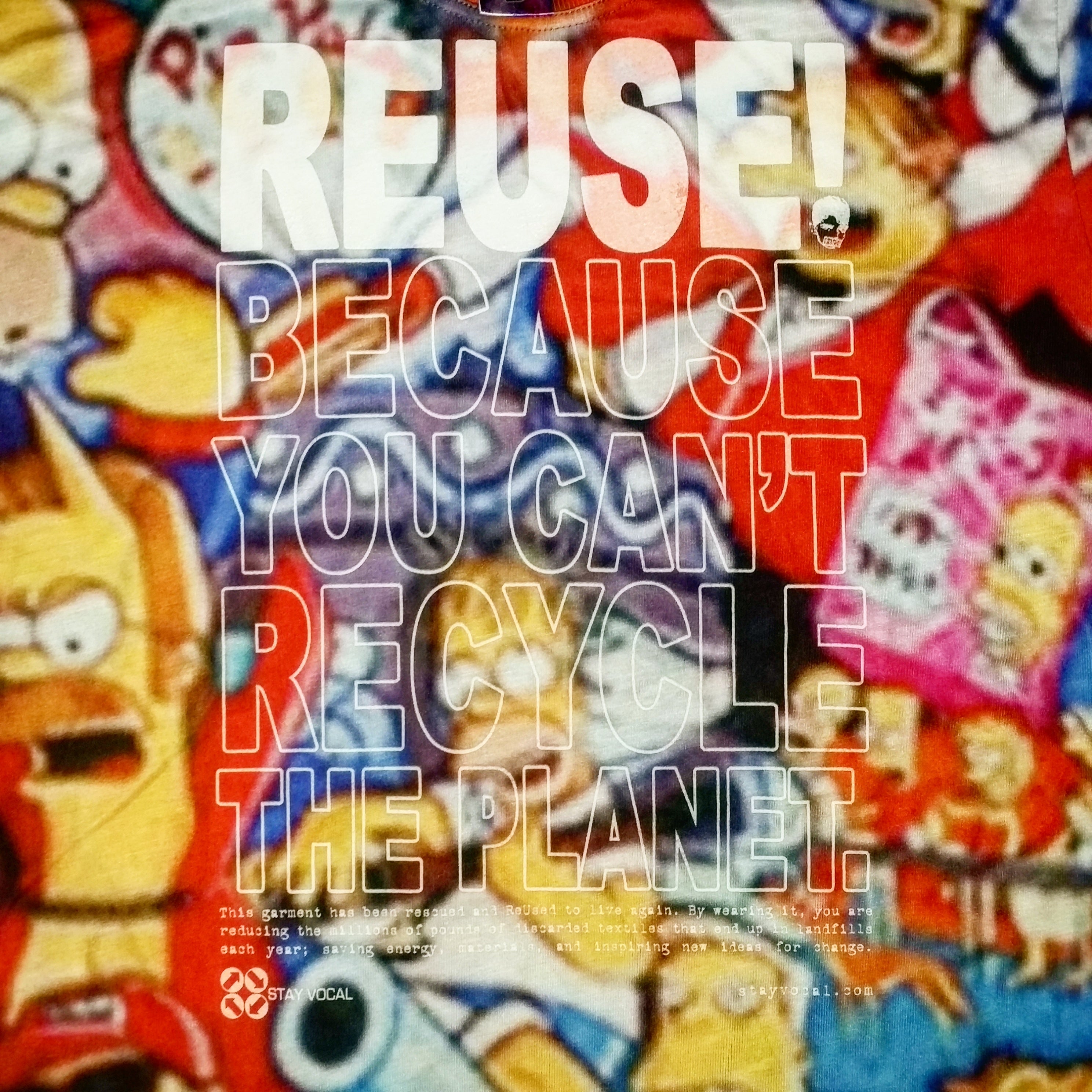 One of a Kind (Men's M) REUSE! The Simpsons Citizens All Over T-Shirt